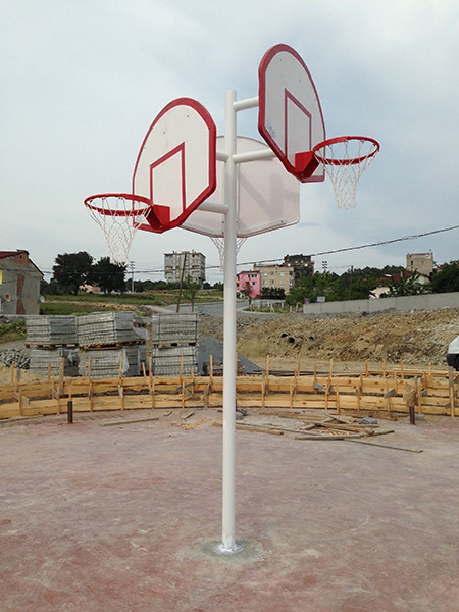 3 YÖNLÜ ANTRENMAN MODEL FİBER PANYALI BASKETBOL POTASI